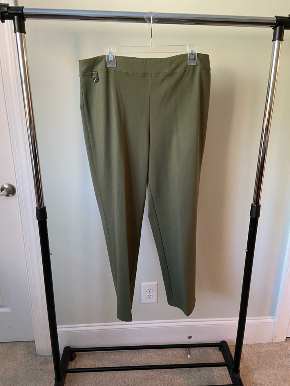 Zac & Rachel Olive Green Stretch Dress Pants